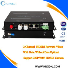 Transmissor de vídeo e receptor de cctv 2 canais de vídeo hd sdi de fibra óptica conversor de vídeo